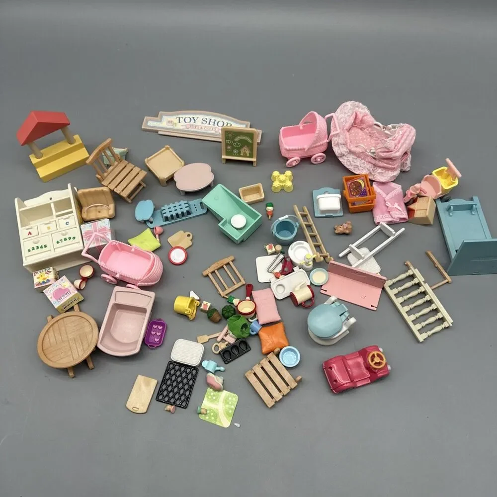 Sylvanian Families Accessories Bulk Lot Vintage Used Condition Variety Calico